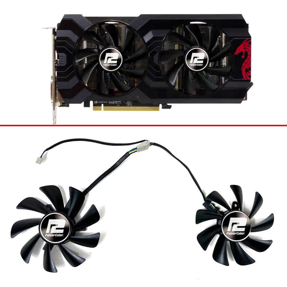 Rx 580 8Gb 2048Sp Gpu - Ventilateur de refroidissement pour carte vidéo