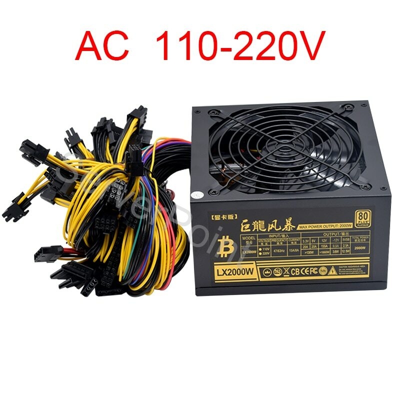 2000W Atx Mining Power Supply - Alimentation électrique ATX PC 2000W pour