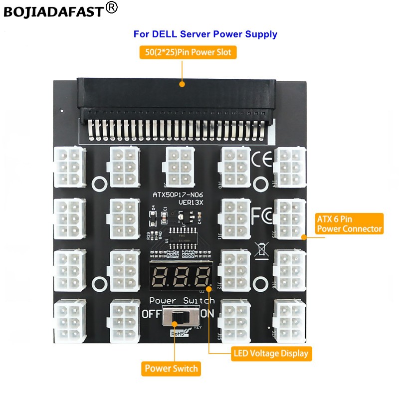 Adaptateur de carte de distrib - 2400W Server Psu Breakout Board avis et prix