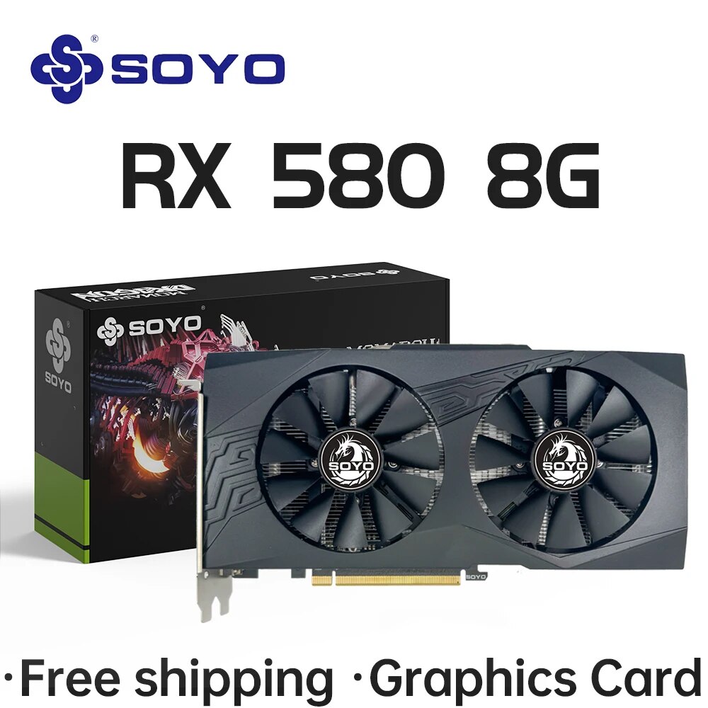 SOYO – carte graphique AMD Rad - Rx 580 8Gb 2048Sp Gpu avis et prix